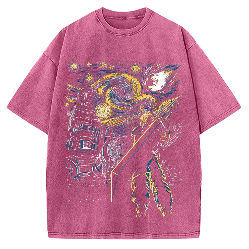 Van Gogh Cloud Fantasy Vintage Washed T-shirt