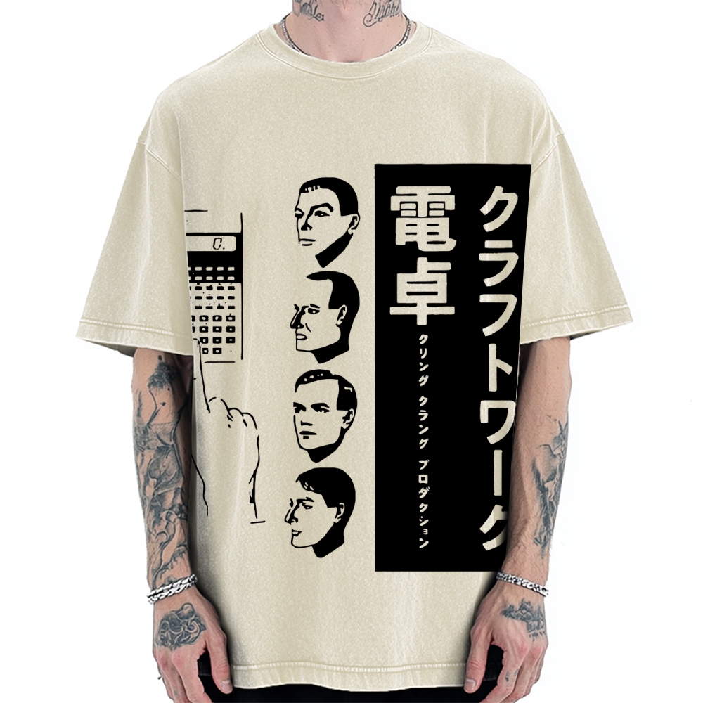 Kraftwerk クラフトワーク Calculator Vintage Washed T-shirt