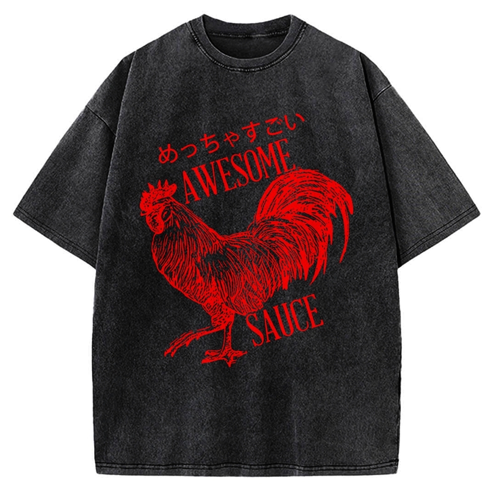 Excited Chicken Vintage Washed T-shirt