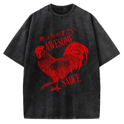 Excited Chicken Vintage Washed T-shirt