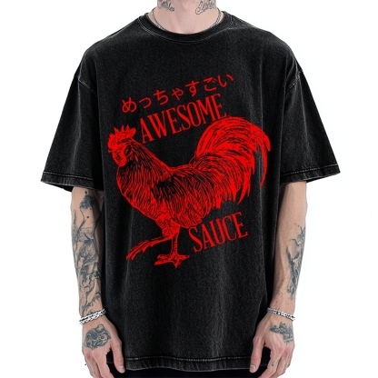 Excited Chicken Vintage Washed T-shirt