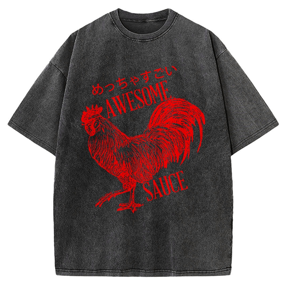 Excited Chicken Vintage Washed T-shirt