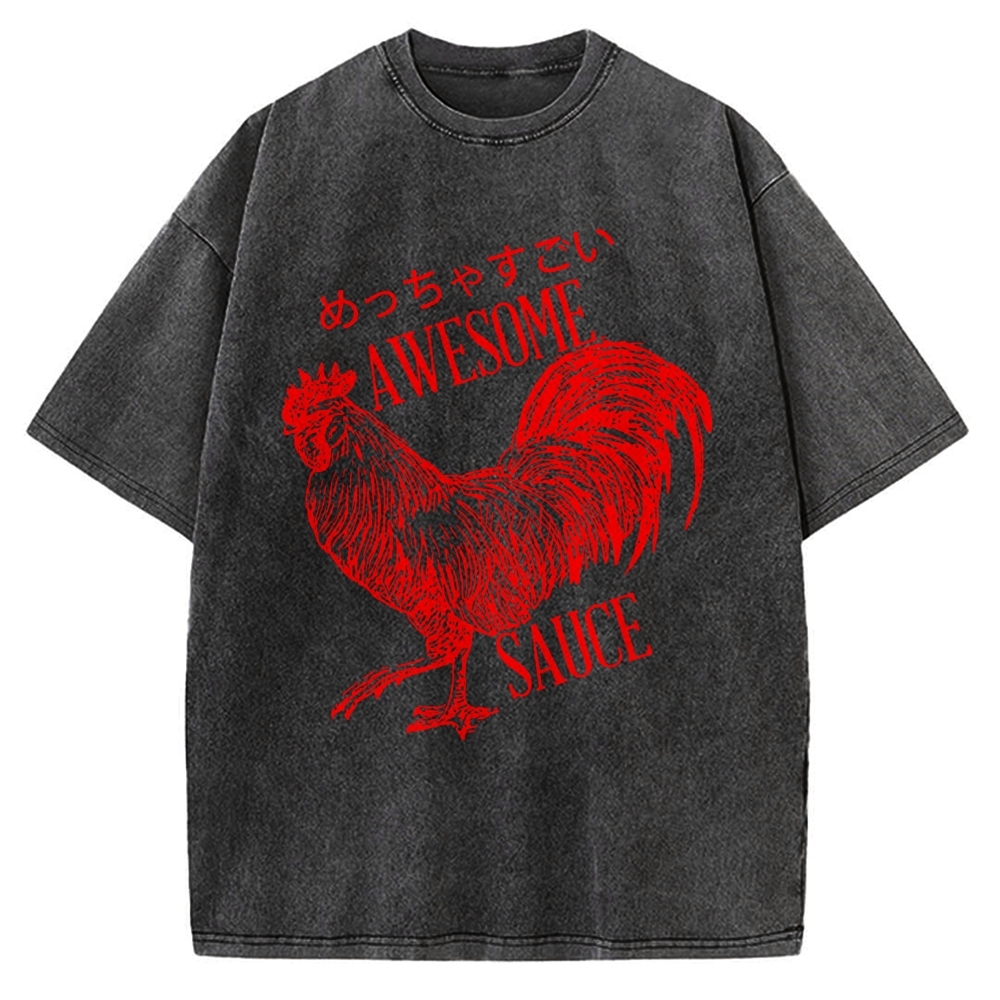 Excited Chicken Vintage Washed T-shirt