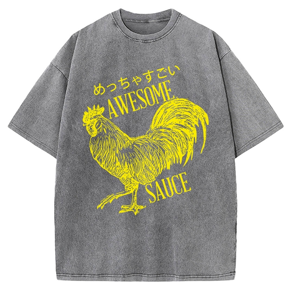 Excited Chicken Vintage Washed T-shirt