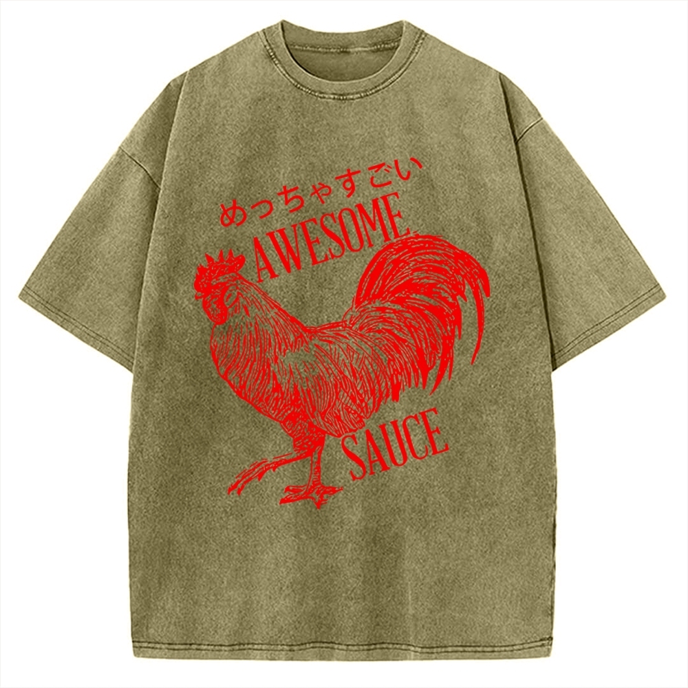 Excited Chicken Vintage Washed T-shirt