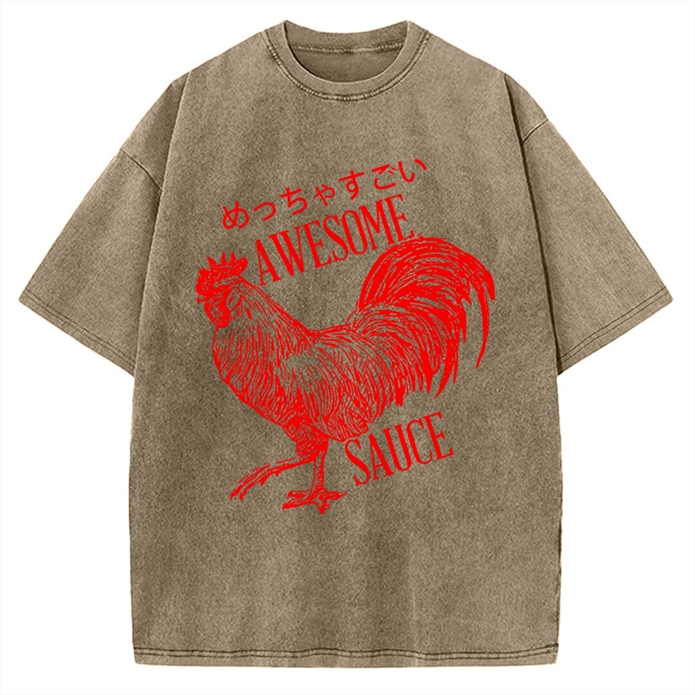 Excited Chicken Vintage Washed T-shirt