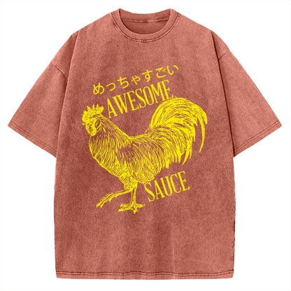 Excited Chicken Vintage Washed T-shirt