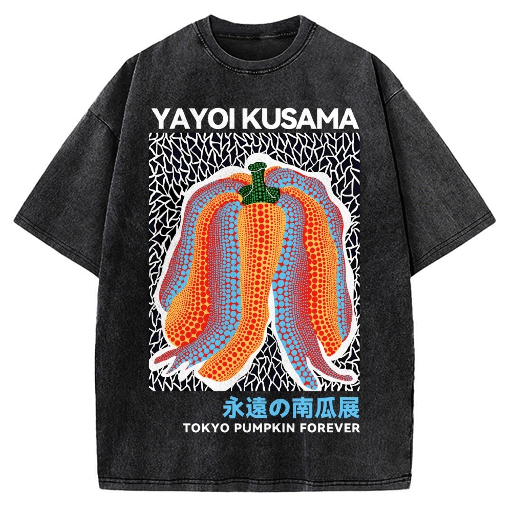 Yayoi Kusama Mushroom Pure Vintage Washed T-shirt