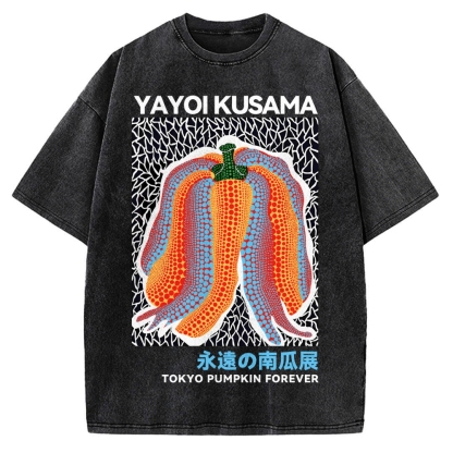 Yayoi Kusama Mushroom Pure Vintage Washed T-shirt