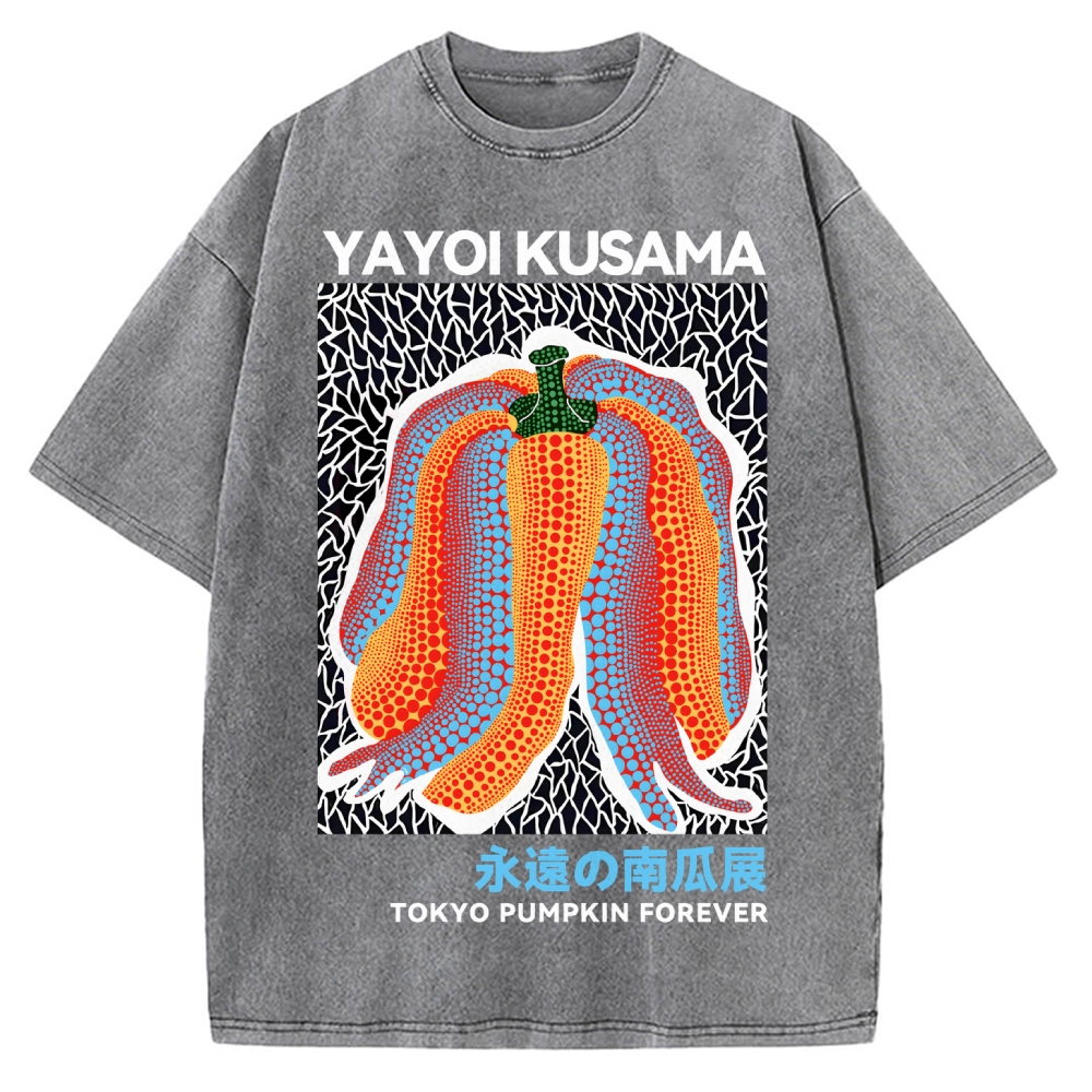 Yayoi Kusama Mushroom Pure Vintage Washed T-shirt