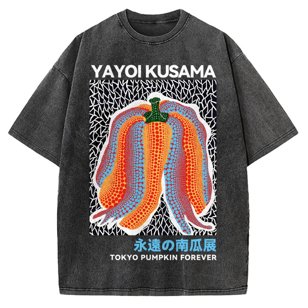 Yayoi Kusama Mushroom Pure Vintage Washed T-shirt
