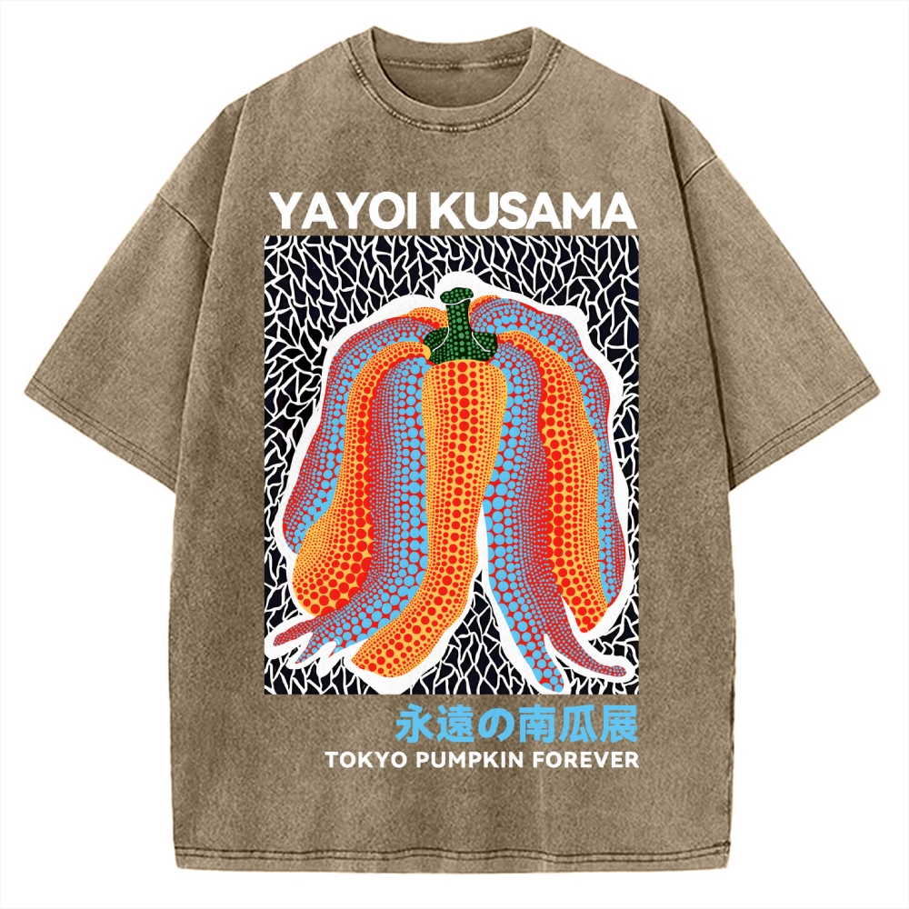 Yayoi Kusama Mushroom Pure Vintage Washed T-shirt