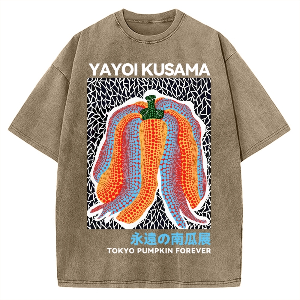 Yayoi Kusama Mushroom Pure Vintage Washed T-shirt