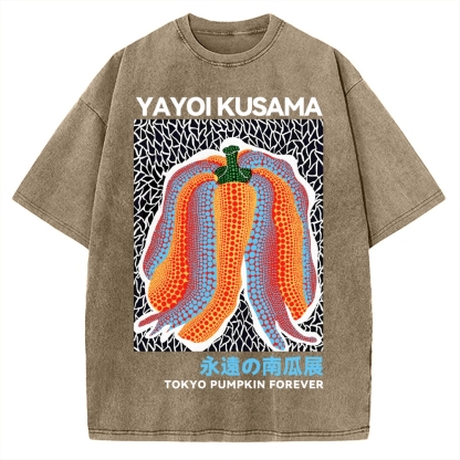Yayoi Kusama Mushroom Pure Vintage Washed T-shirt