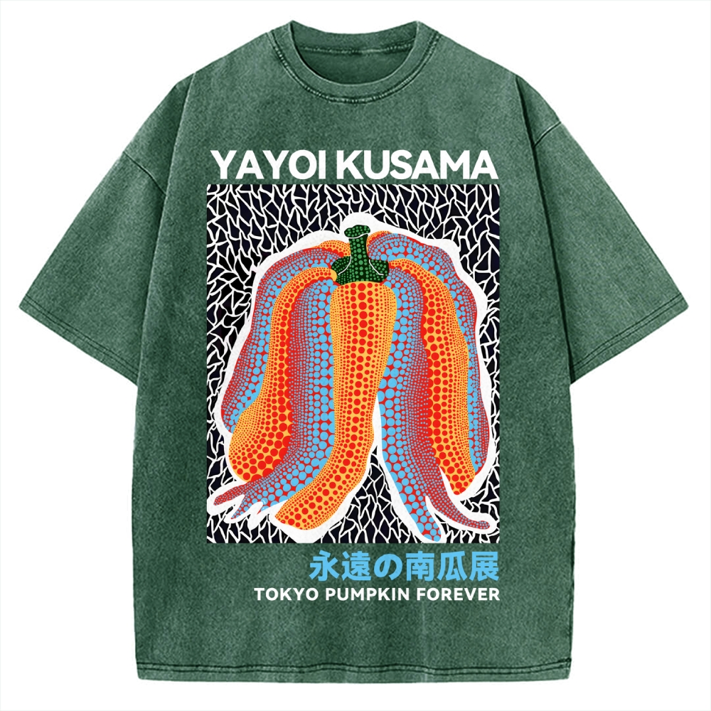 Yayoi Kusama Mushroom Pure Vintage Washed T-shirt
