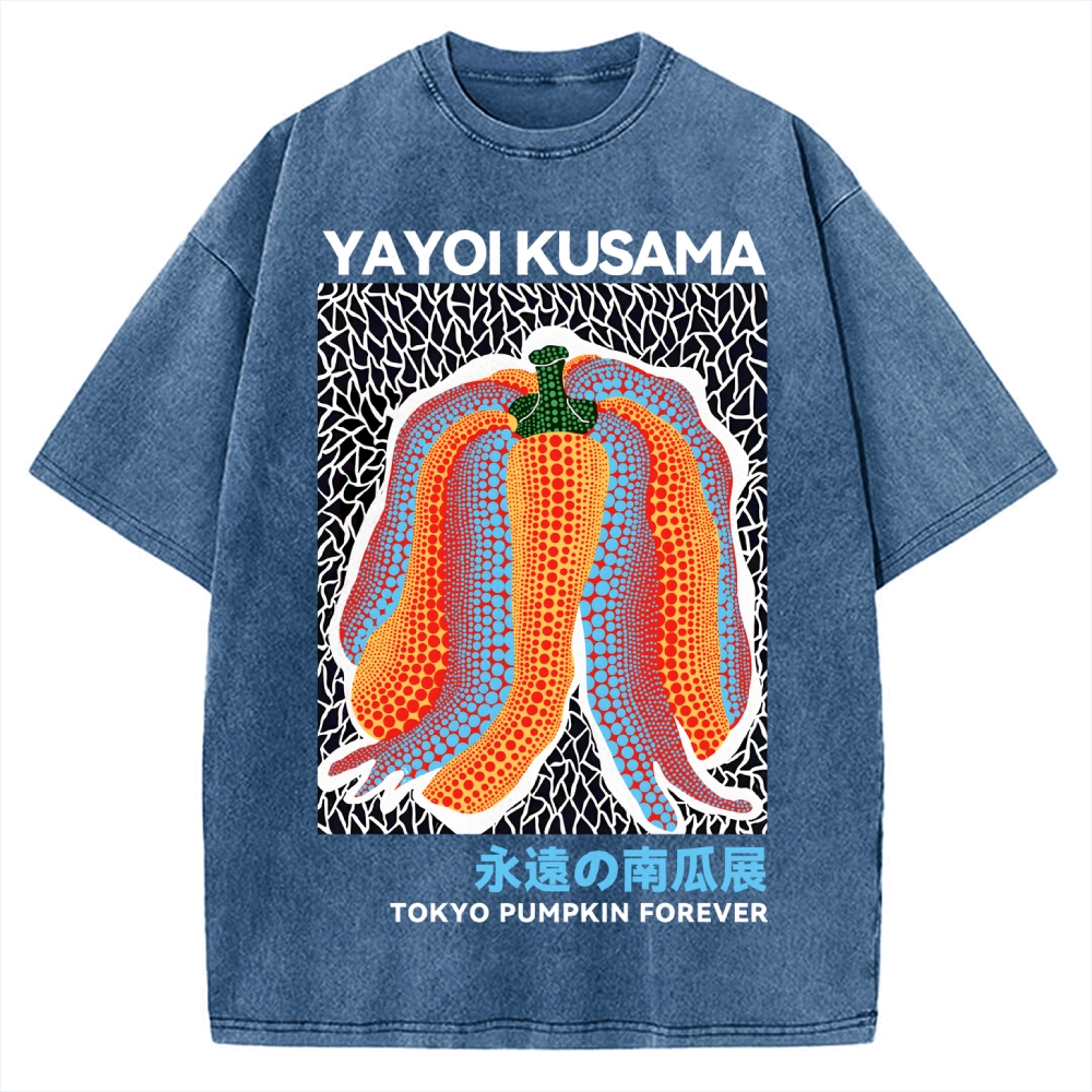 Yayoi Kusama Mushroom Pure Vintage Washed T-shirt
