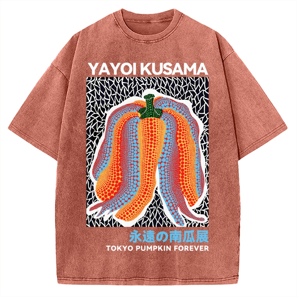 Yayoi Kusama Mushroom Pure Vintage Washed T-shirt