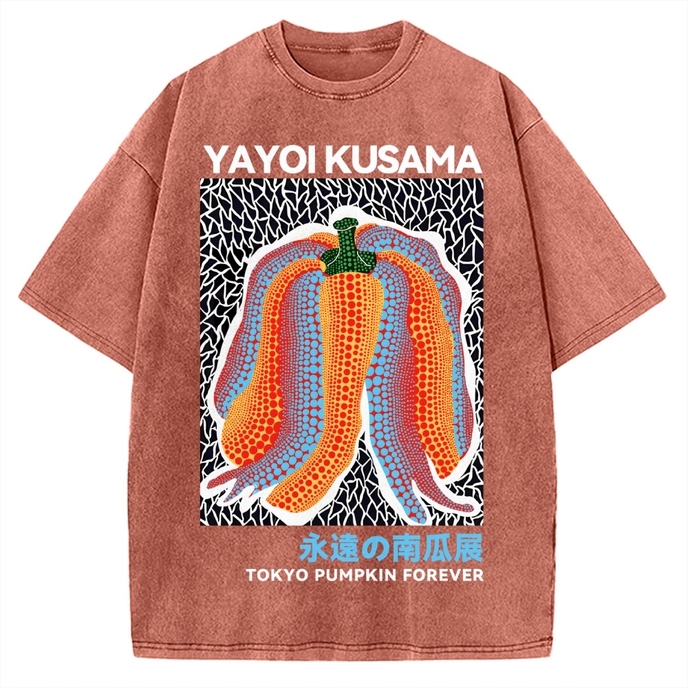 Yayoi Kusama Mushroom Pure Vintage Washed T-shirt