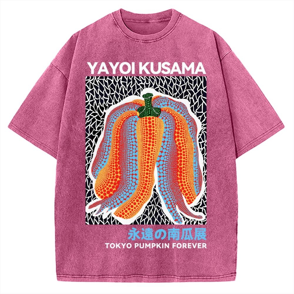 Yayoi Kusama Mushroom Pure Vintage Washed T-shirt