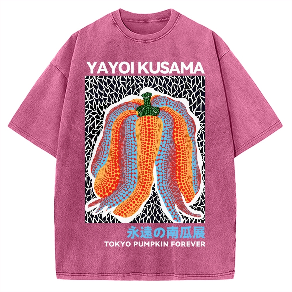 Yayoi Kusama Mushroom Pure Vintage Washed T-shirt