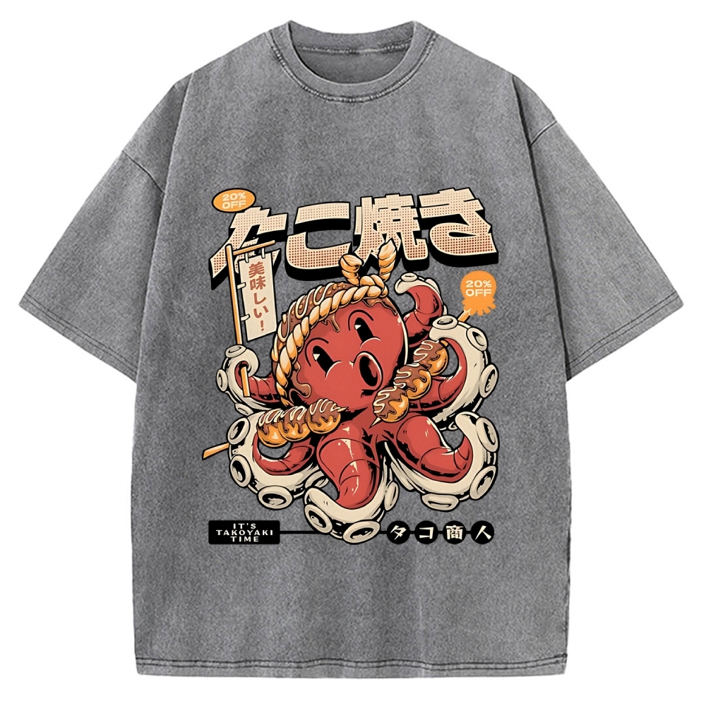 Japan Osaka Delicious Takoyaki Vintage Washed T-shirt