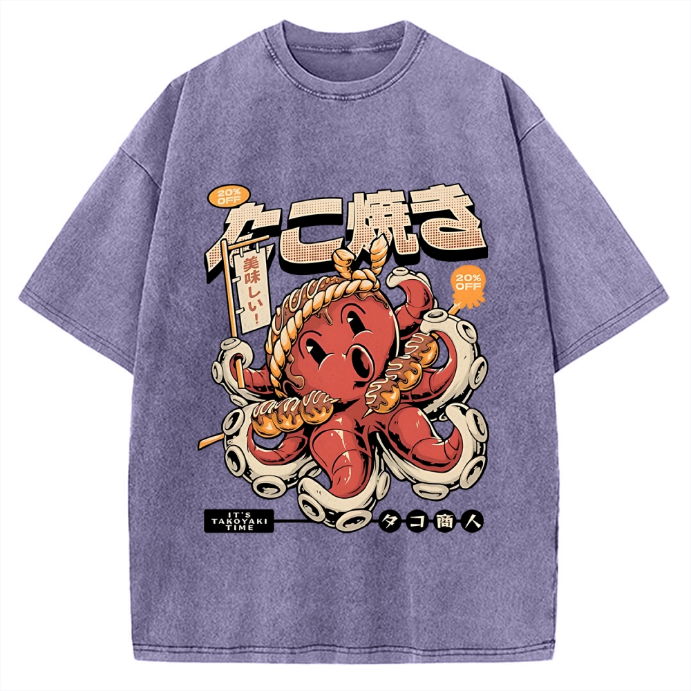 Japan Osaka Delicious Takoyaki Vintage Washed T-shirt