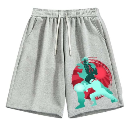 Japanese Karate Kungfu Cotton Casual Shorts