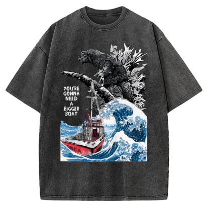 You Need a Bigger Boat Funny Vintage Washed T-shirt