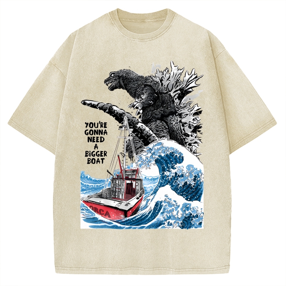 You Need a Bigger Boat Funny Vintage Washed T-shirt