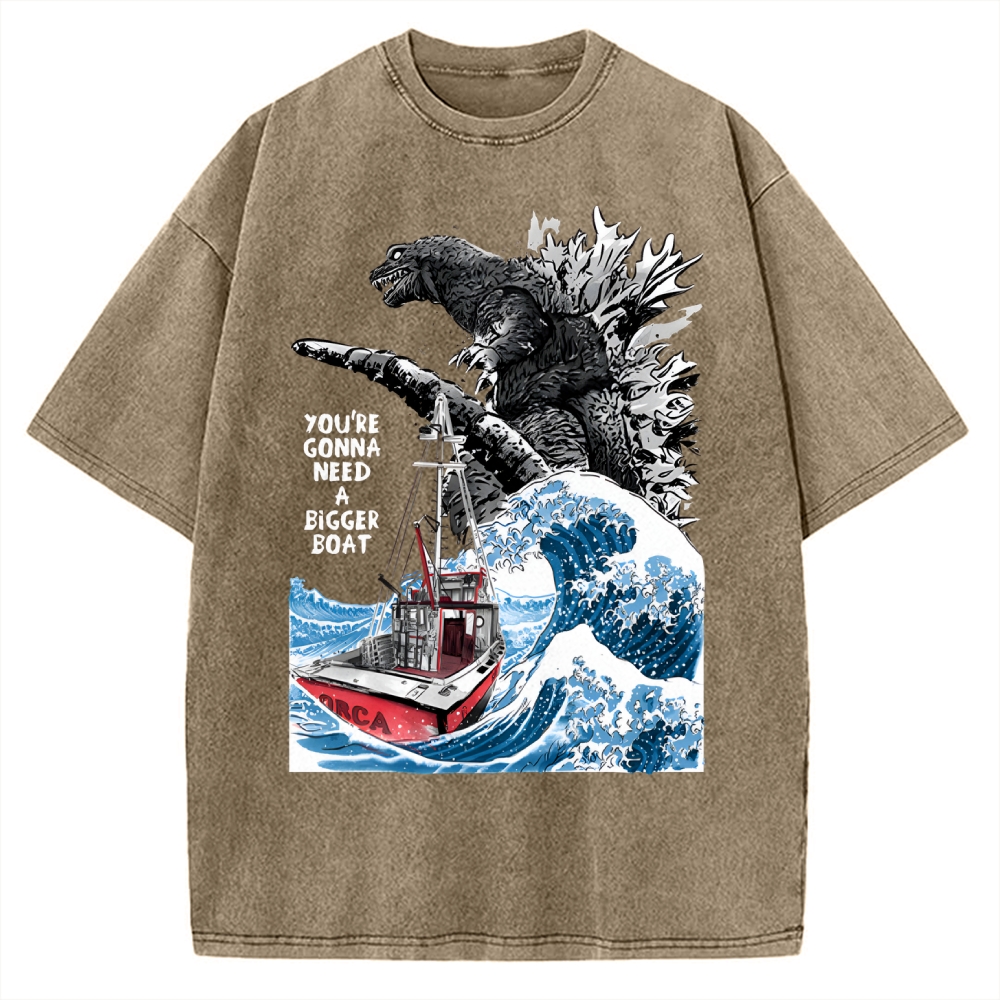 You Need a Bigger Boat Funny Vintage Washed T-shirt