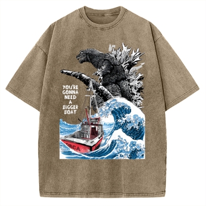 You Need a Bigger Boat Funny Vintage Washed T-shirt