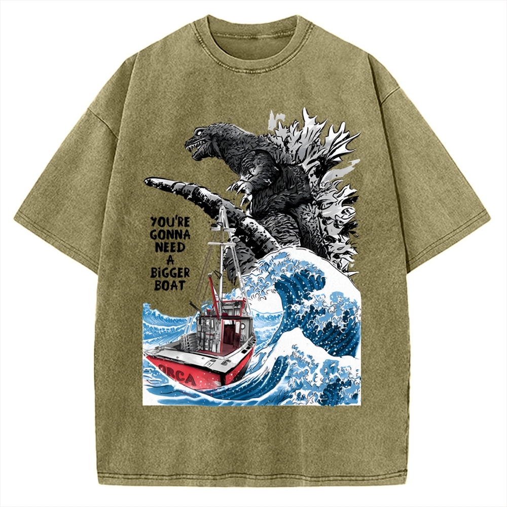 You Need a Bigger Boat Funny Vintage Washed T-shirt