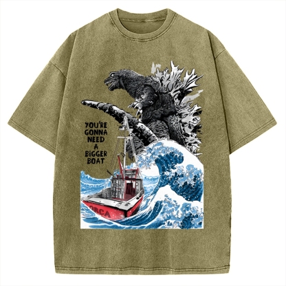 You Need a Bigger Boat Funny Vintage Washed T-shirt