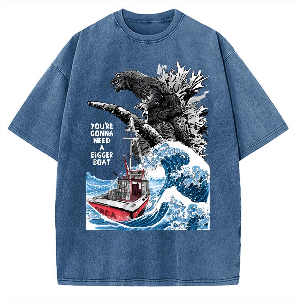 You Need a Bigger Boat Funny Vintage Washed T-shirt