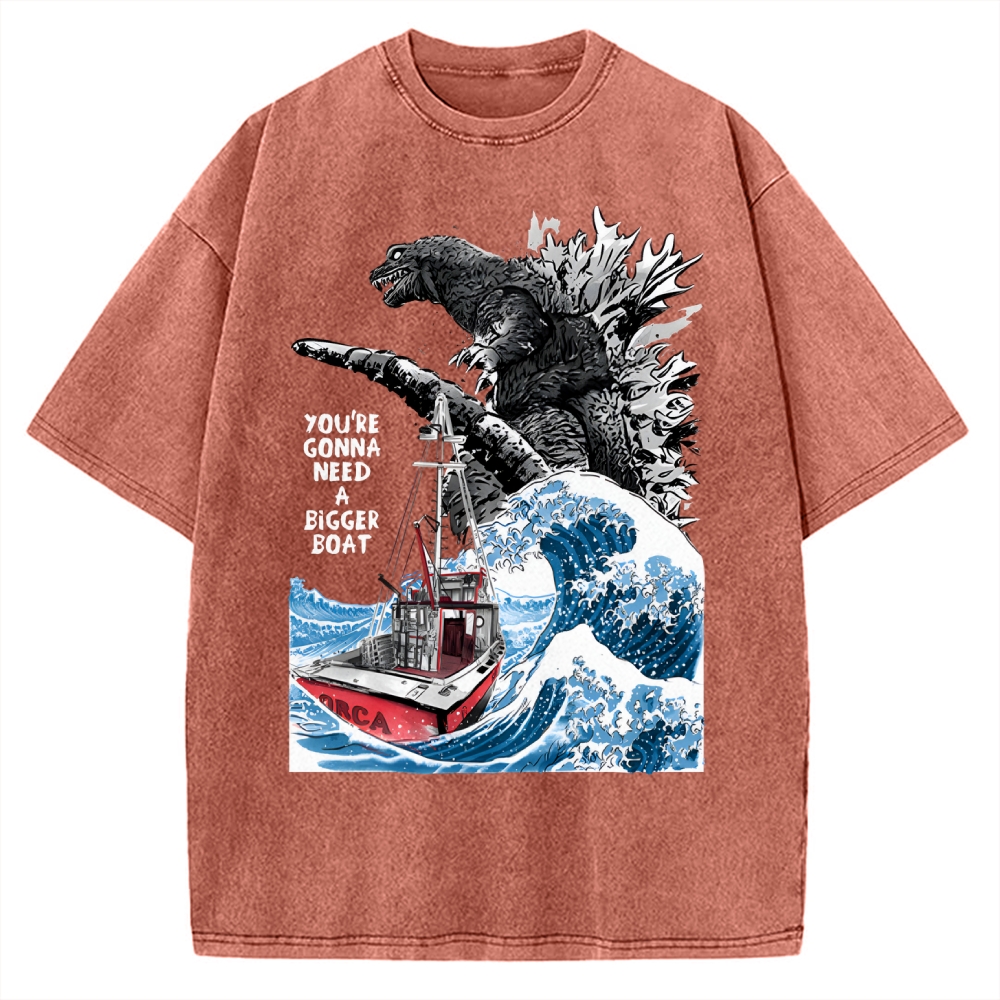 You Need a Bigger Boat Funny Vintage Washed T-shirt