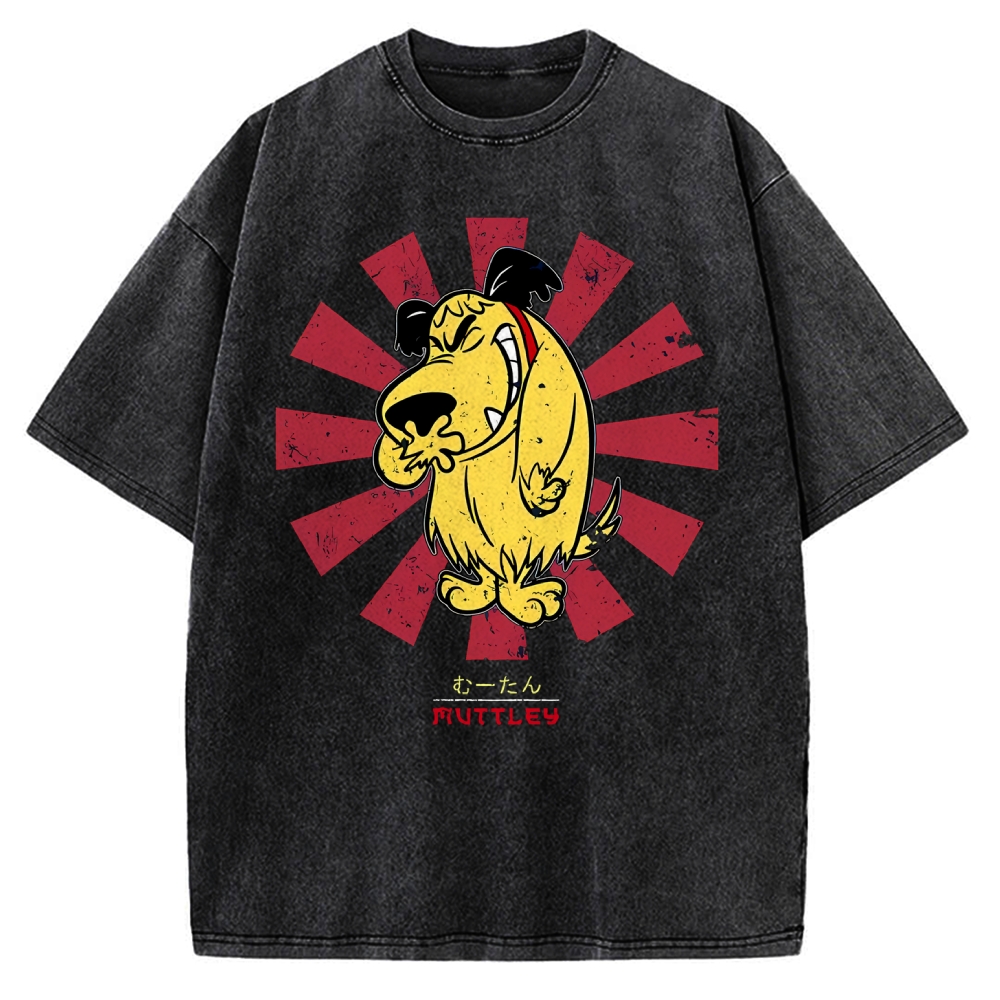Muttley Retro Japanese Vintage Washed T-shirt