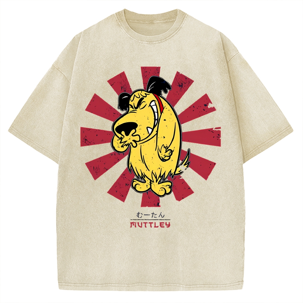 Muttley Retro Japanese Vintage Washed T-shirt