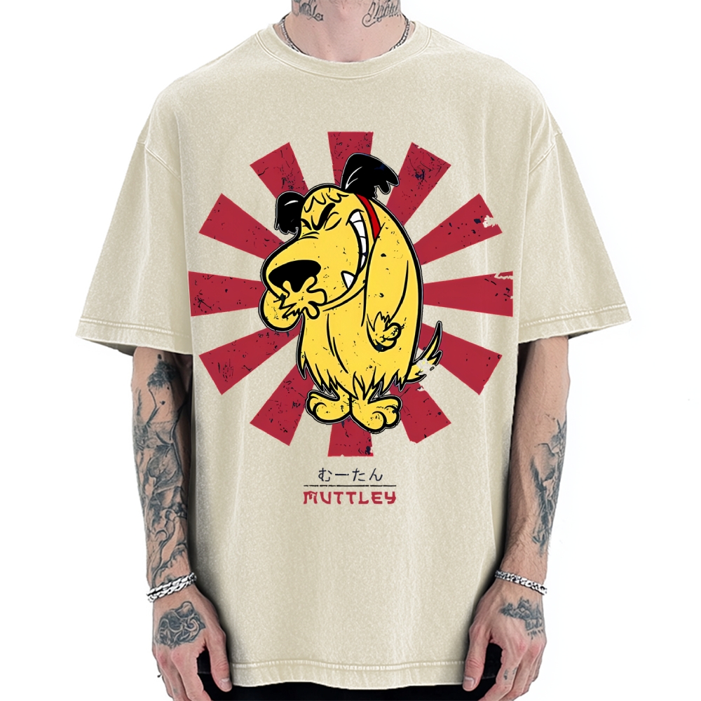 Muttley Retro Japanese Vintage Washed T-shirt