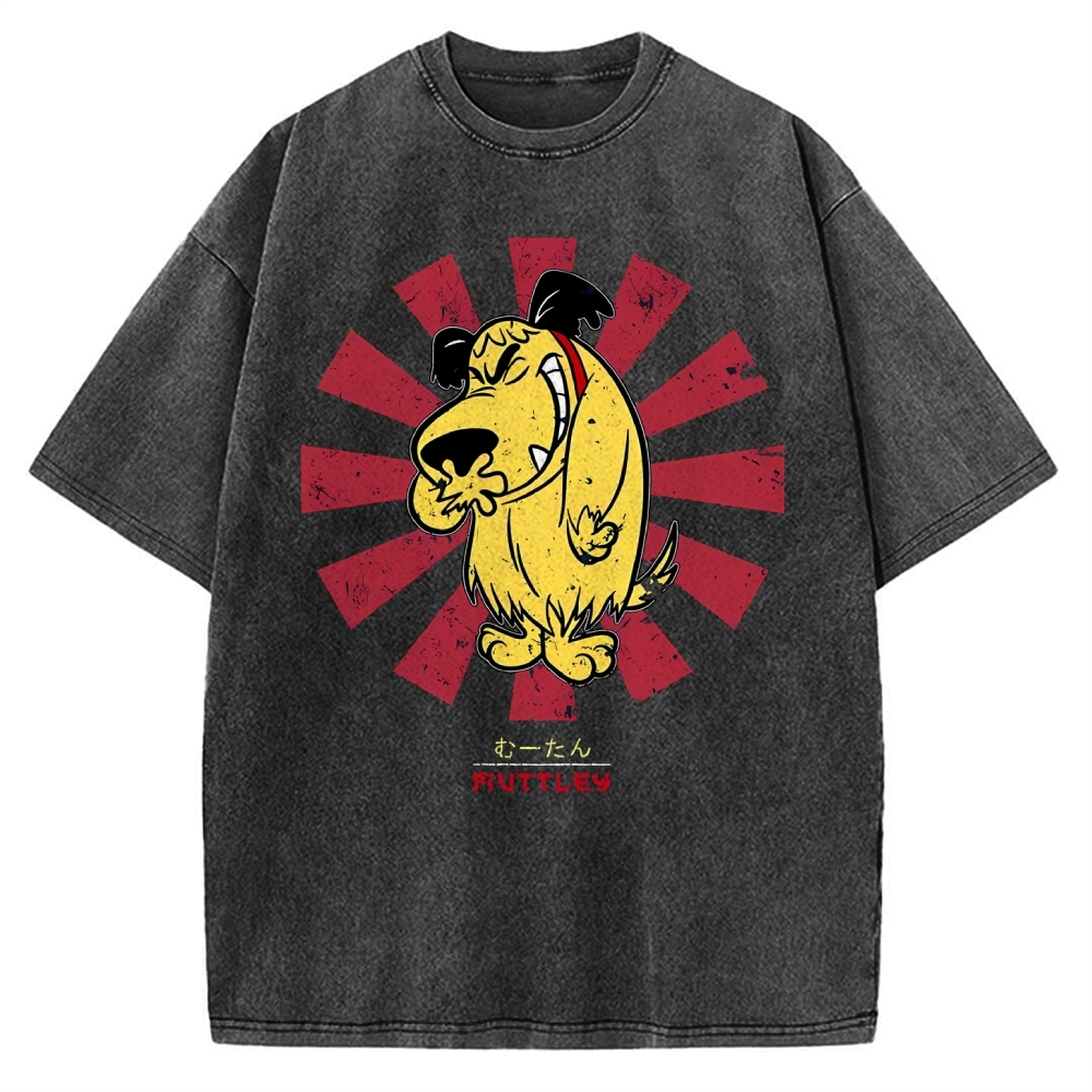 Muttley Retro Japanese Vintage Washed T-shirt