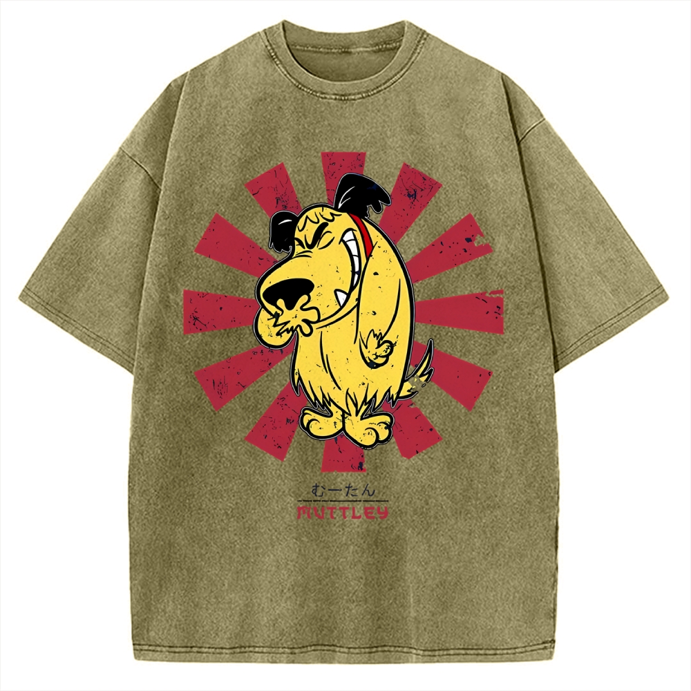 Muttley Retro Japanese Vintage Washed T-shirt