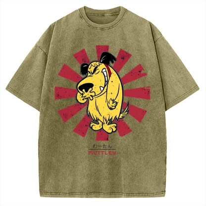 Muttley Retro Japanese Vintage Washed T-shirt