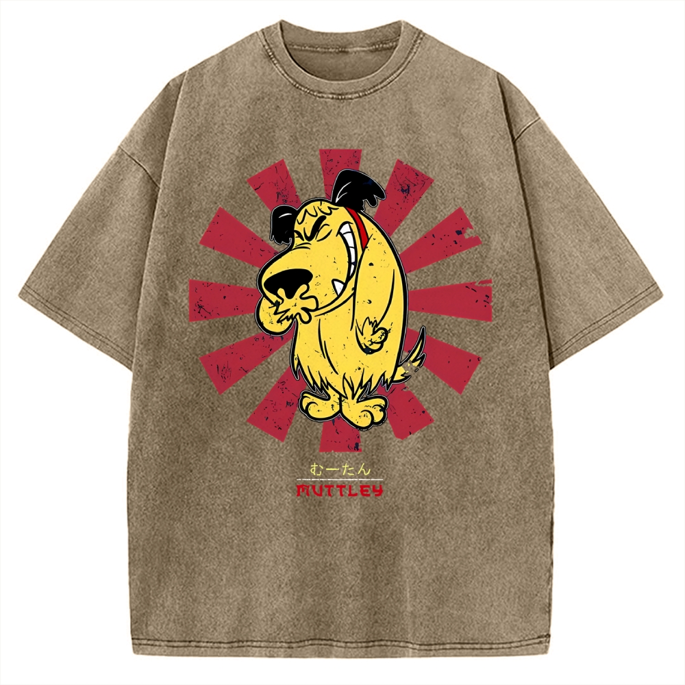 Muttley Retro Japanese Vintage Washed T-shirt