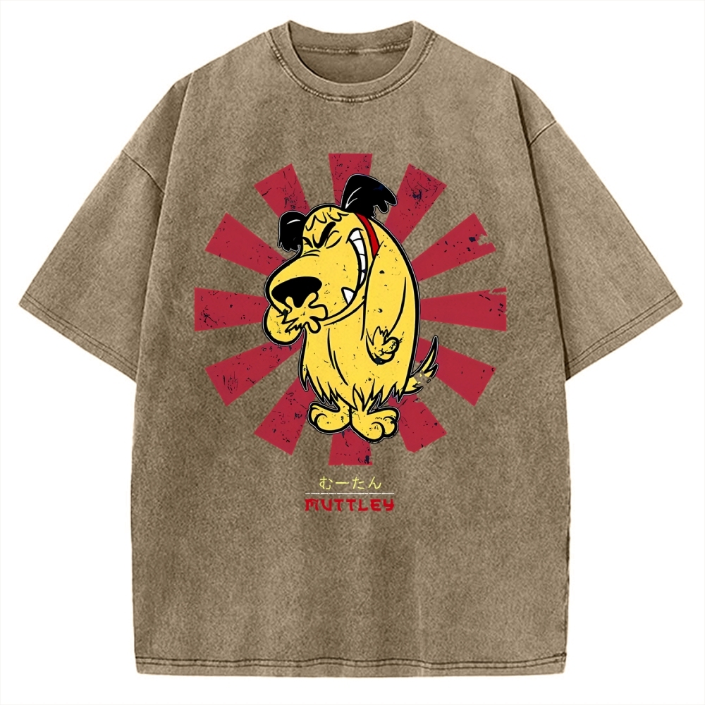 Muttley Retro Japanese Vintage Washed T-shirt