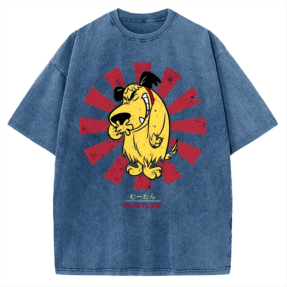 Muttley Retro Japanese Vintage Washed T-shirt