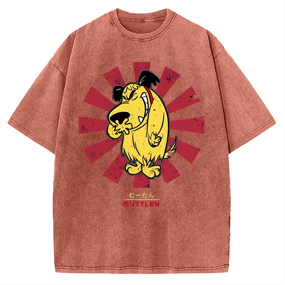 Muttley Retro Japanese Vintage Washed T-shirt