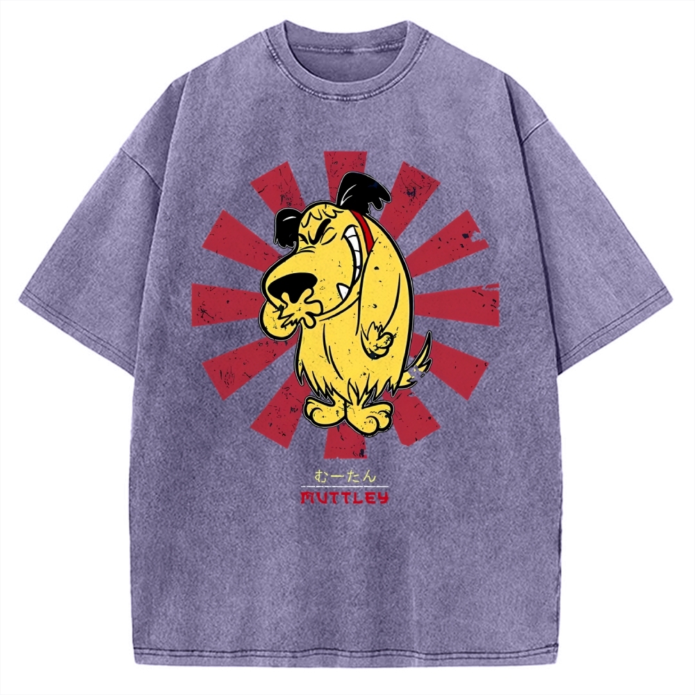 Muttley Retro Japanese Vintage Washed T-shirt