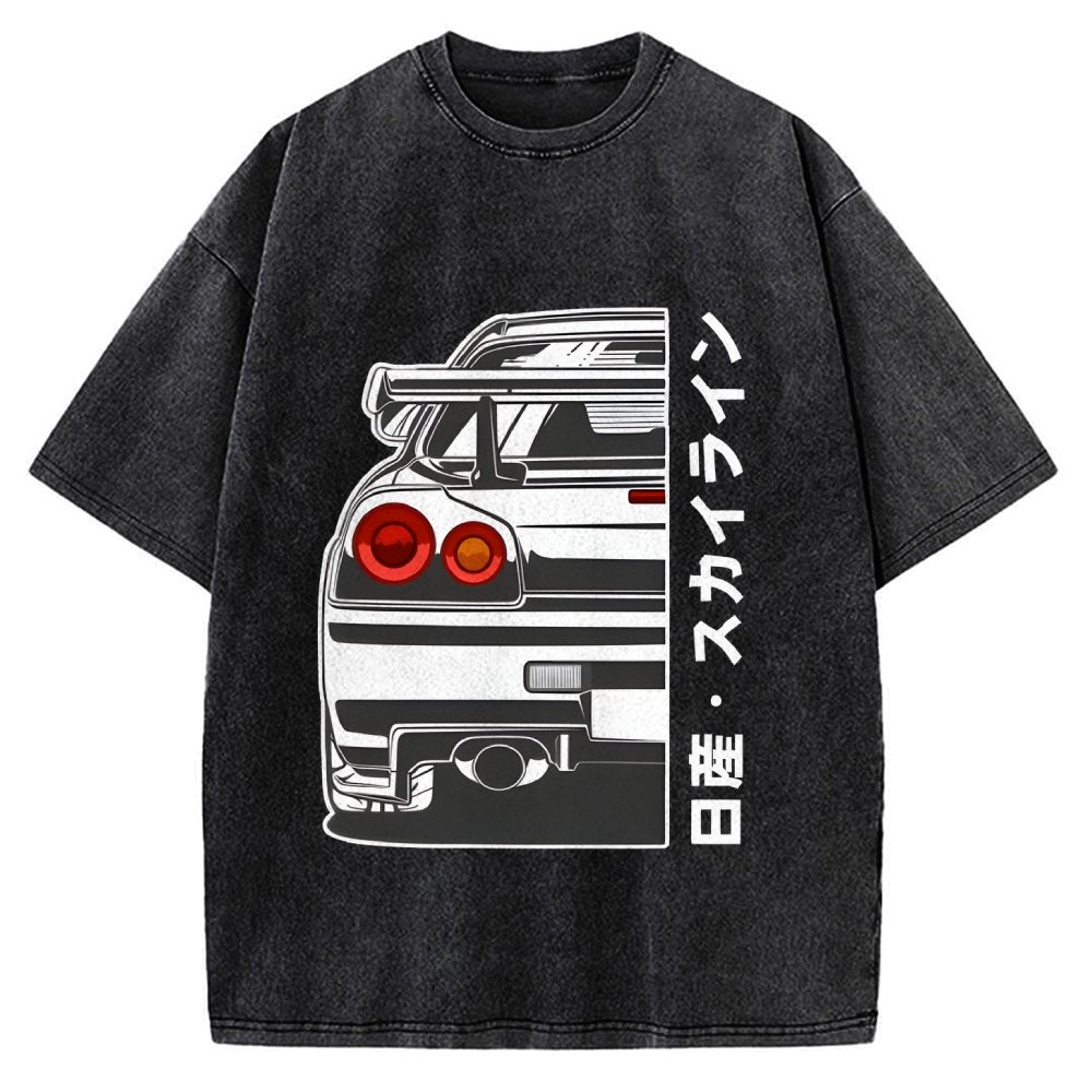 Nissan GTR Nismo Car Vintage Washed T-shirt