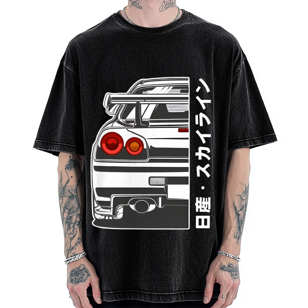 Nissan GTR Nismo Car Vintage Washed T-shirt