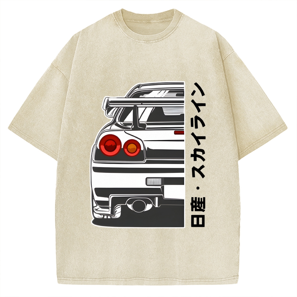 Nissan GTR Nismo Car Vintage Washed T-shirt