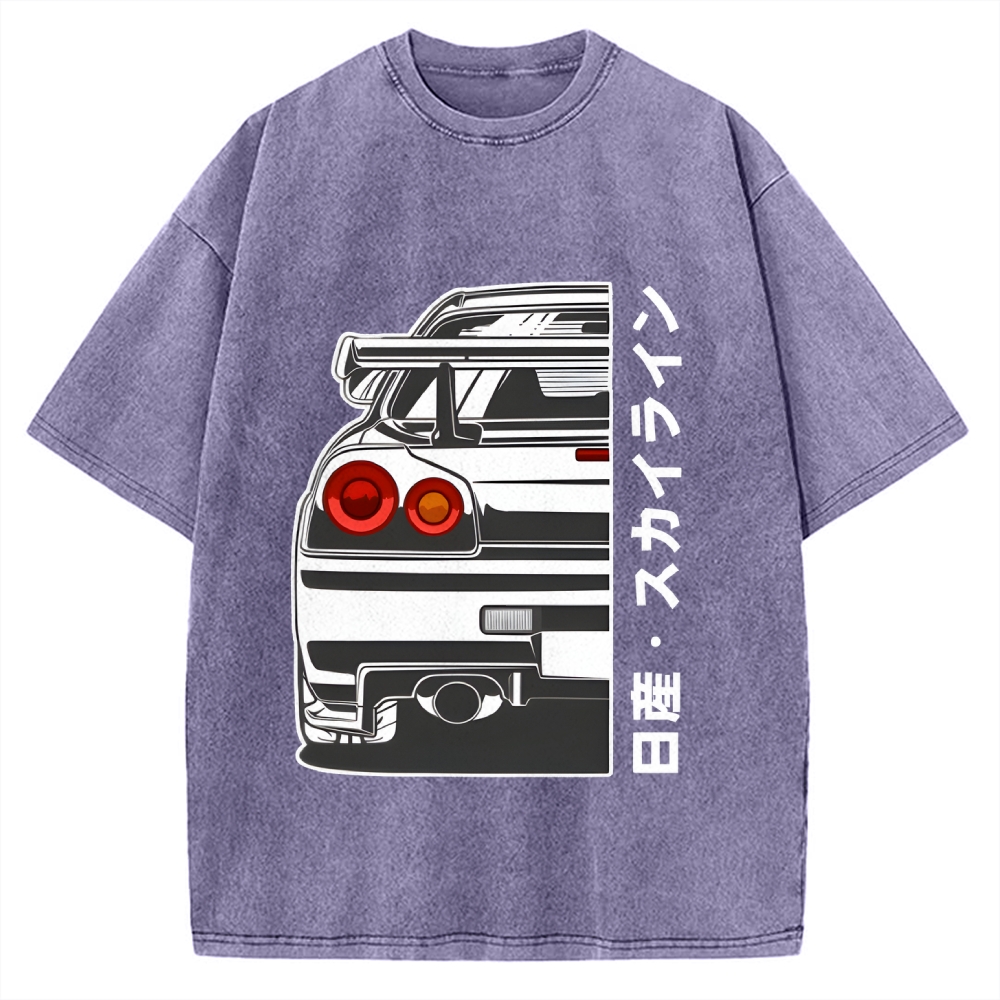 Nissan GTR Nismo Car Vintage Washed T-shirt